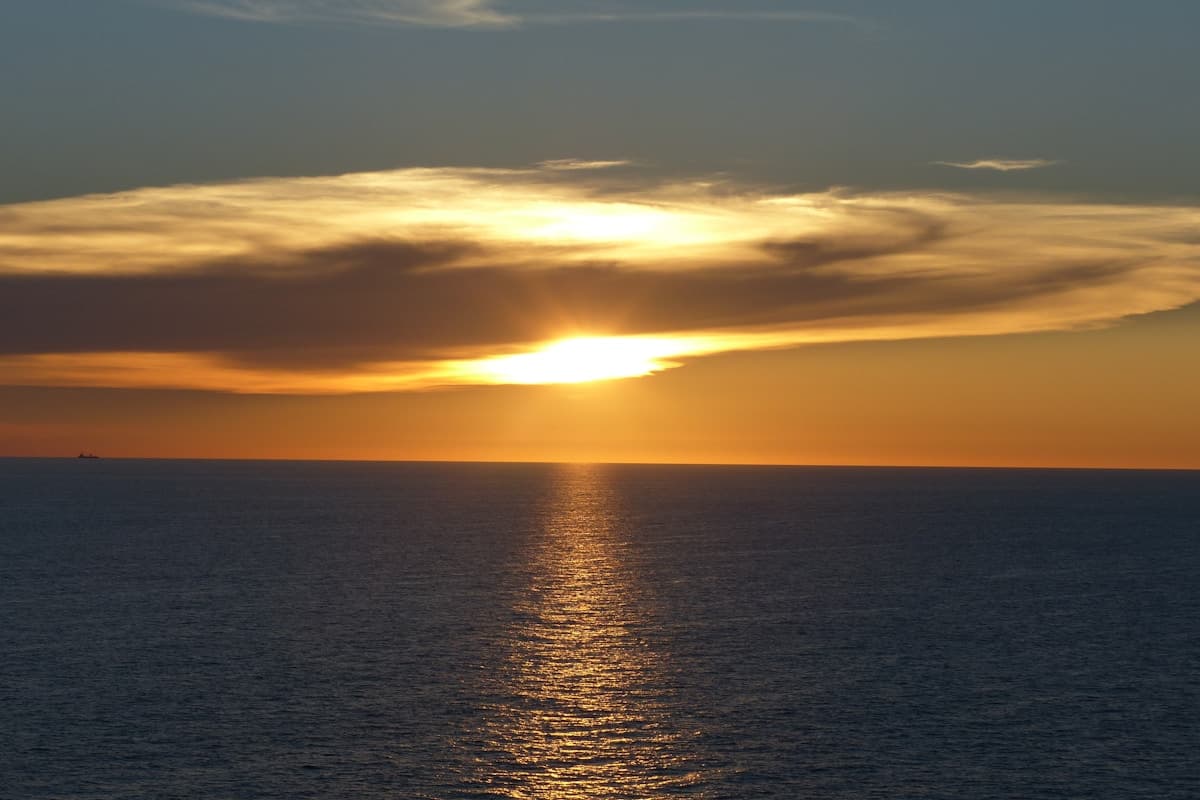 The sun setting over the ocean horizon — knowing the map of your own strength and moving with the flow