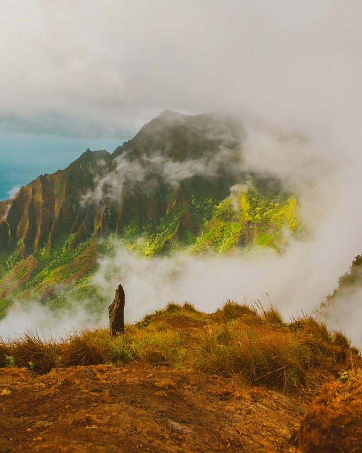 霧に重なる山並み——表に見える稜線の下に、いくつもの層が連なる景色